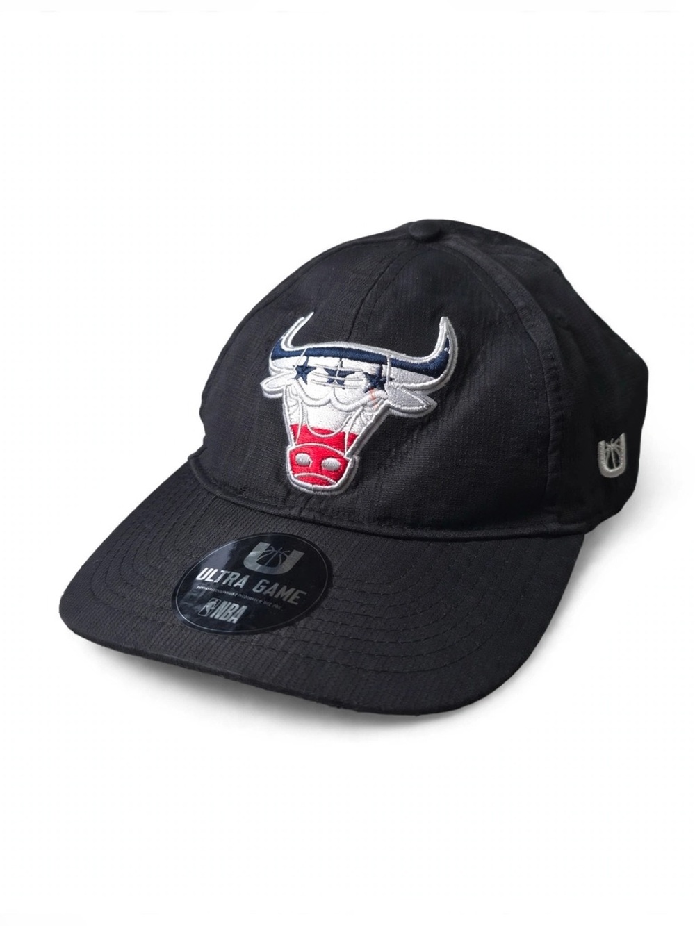 Ultra Game Chicago Bulls Snapback Cap Black NBA Adjustable Stars Stripes Logo
